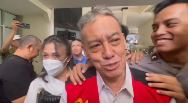 Fariz RM di Pengadilan Negeri Jakarta Selatan, Selasa (1092025). [FTNews]